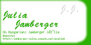 julia jamberger business card